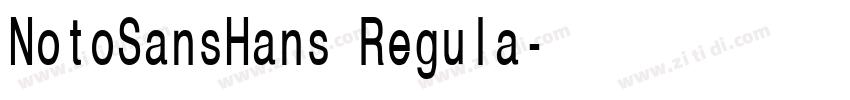 NotoSansHans Regula字体转换